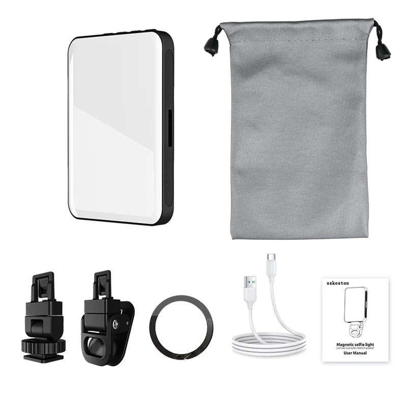 LED Selfie Light Phone Fill Light 128 LED 3000Mah Rechargeable Portable Video Light for Tiktok Vlog Video Conference Selfie