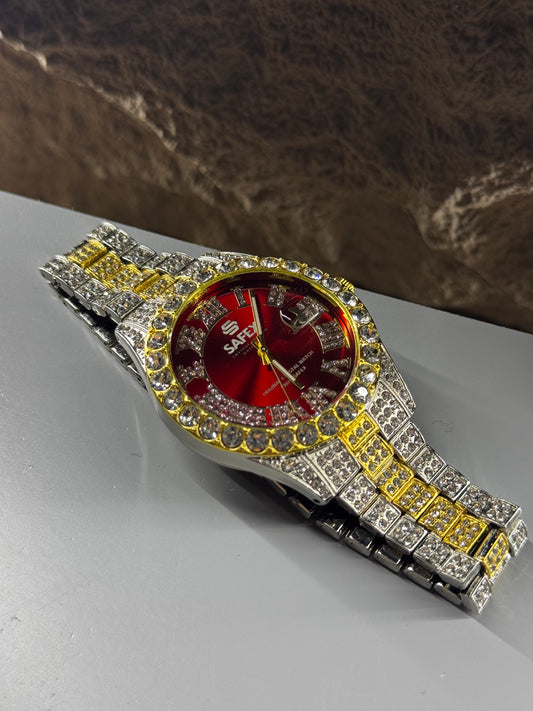 Safex Crystal edition watch (red)