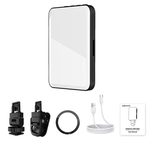 LED Selfie Light Phone Fill Light 128 LED 3000Mah Rechargeable Portable Video Light for Tiktok Vlog Video Conference Selfie
