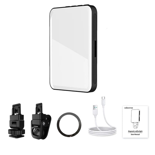 LED Selfie Light Phone Fill Light 128 LED 3000Mah Rechargeable Portable Video Light for Tiktok Vlog Video Conference Selfie