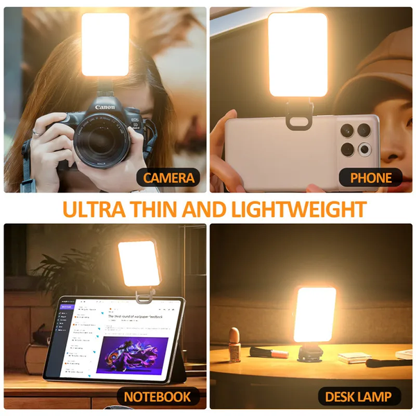 LED Selfie Light Phone Fill Light 128 LED 3000Mah Rechargeable Portable Video Light for Tiktok Vlog Video Conference Selfie