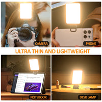 LED Selfie Light Phone Fill Light 128 LED 3000Mah Rechargeable Portable Video Light for Tiktok Vlog Video Conference Selfie